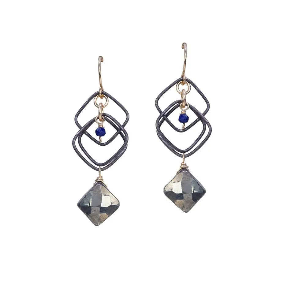 SHIMMER SQUARE EARRINGS