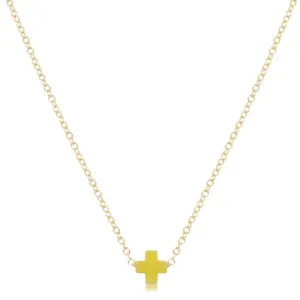 SIGNATURE CROSS SMALL GOLD NECKLACE