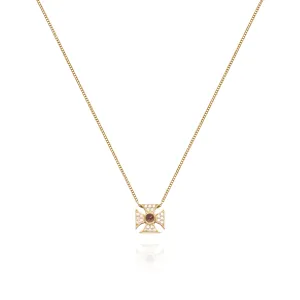 Signature Tourmaline Maltese Cross Necklace