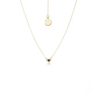 Silk&Steel Keepsake Black Spinel & Gold Necklace