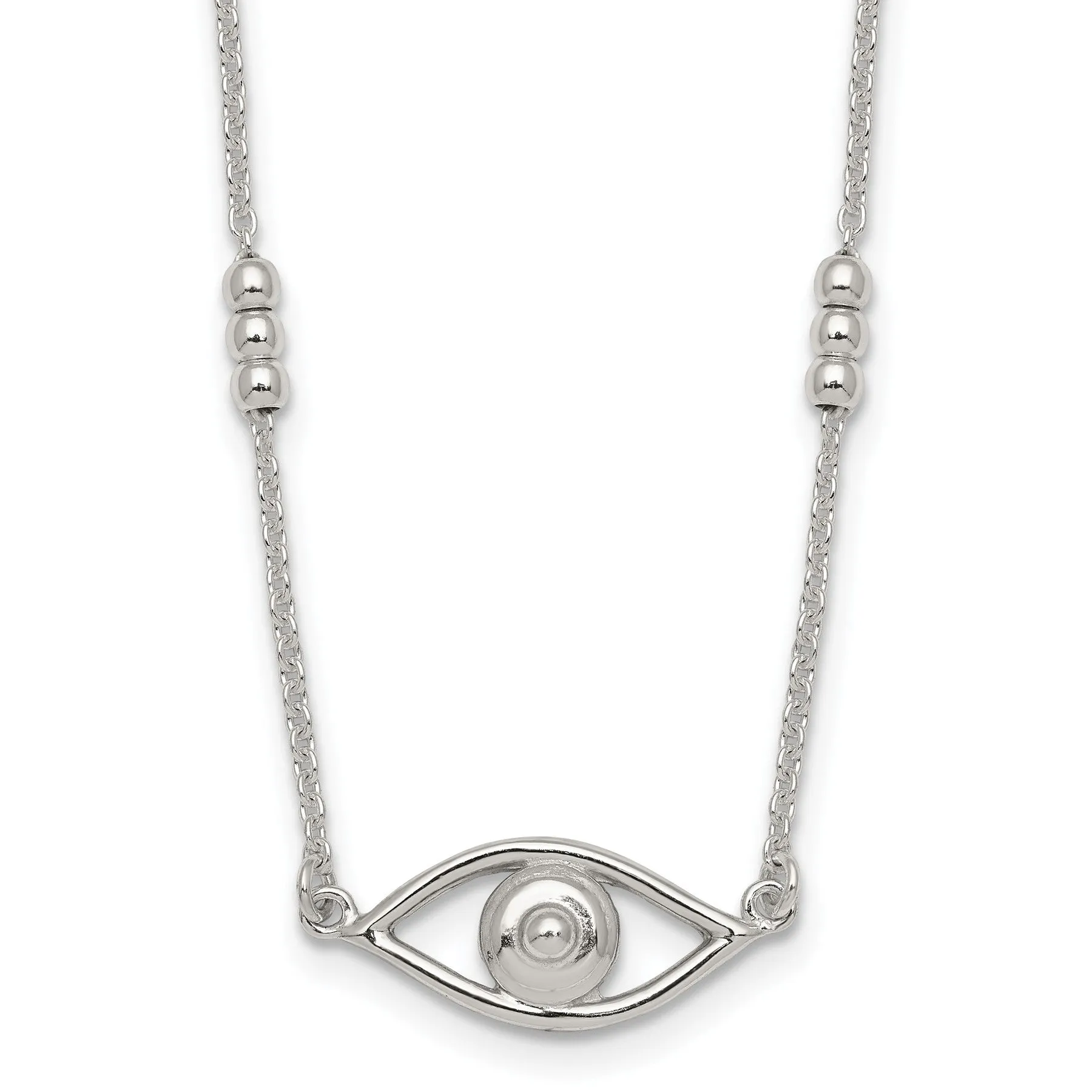 Silver Evil Eye Necklace