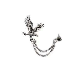 SILVER FASHIONABLE EAGLE BROOCH