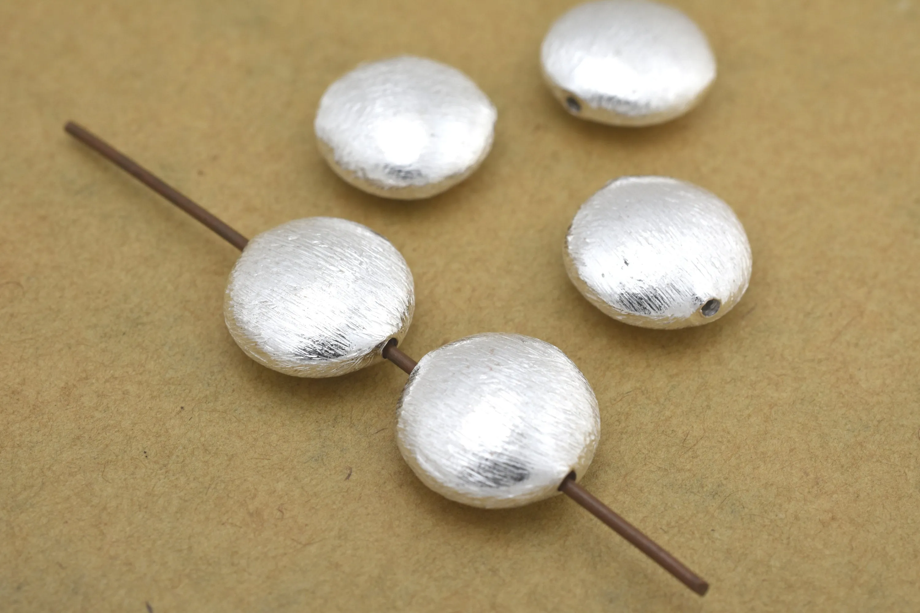 Silver Plated 10mm Saucer Spacer Beads
