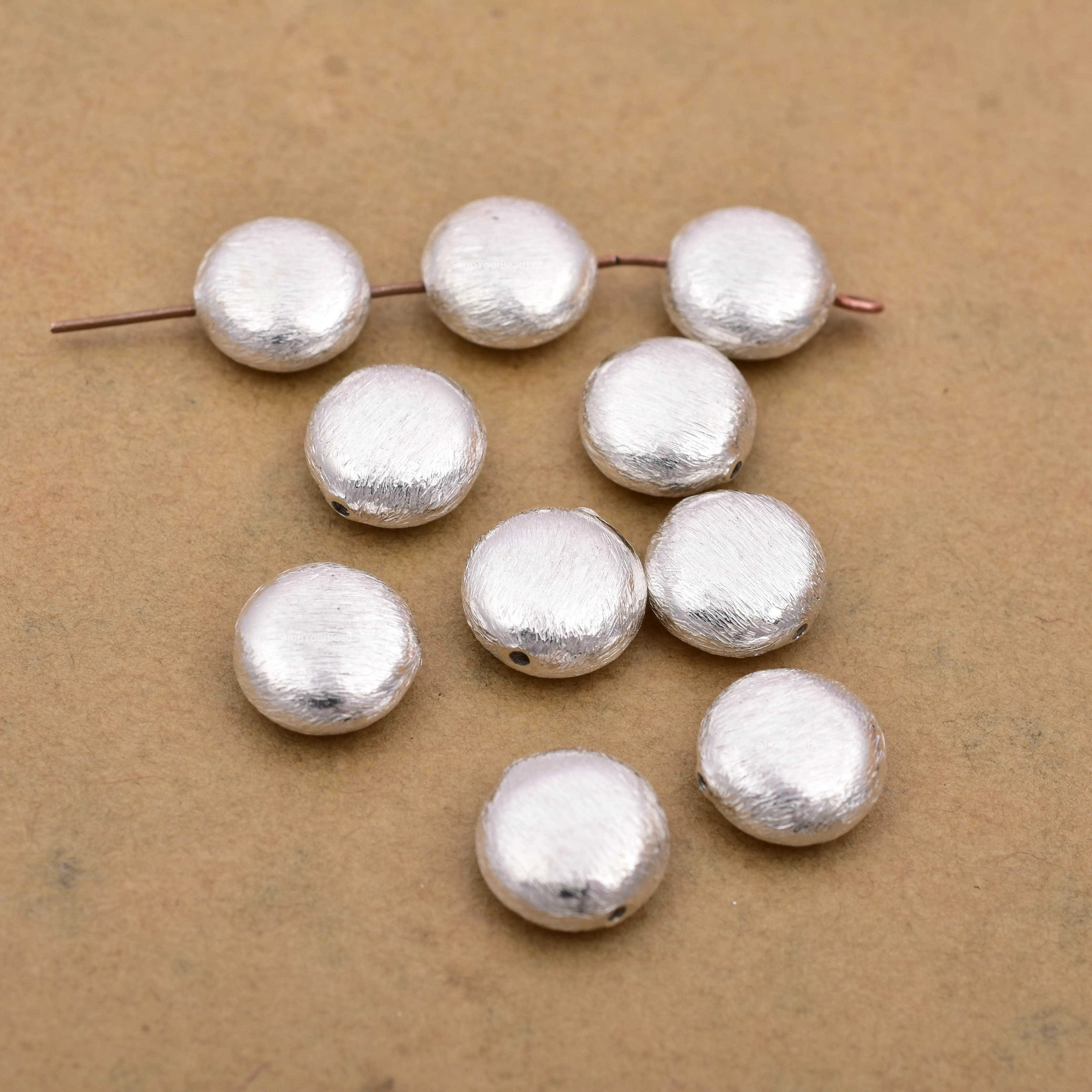 Silver Plated 10mm Saucer Spacer Beads