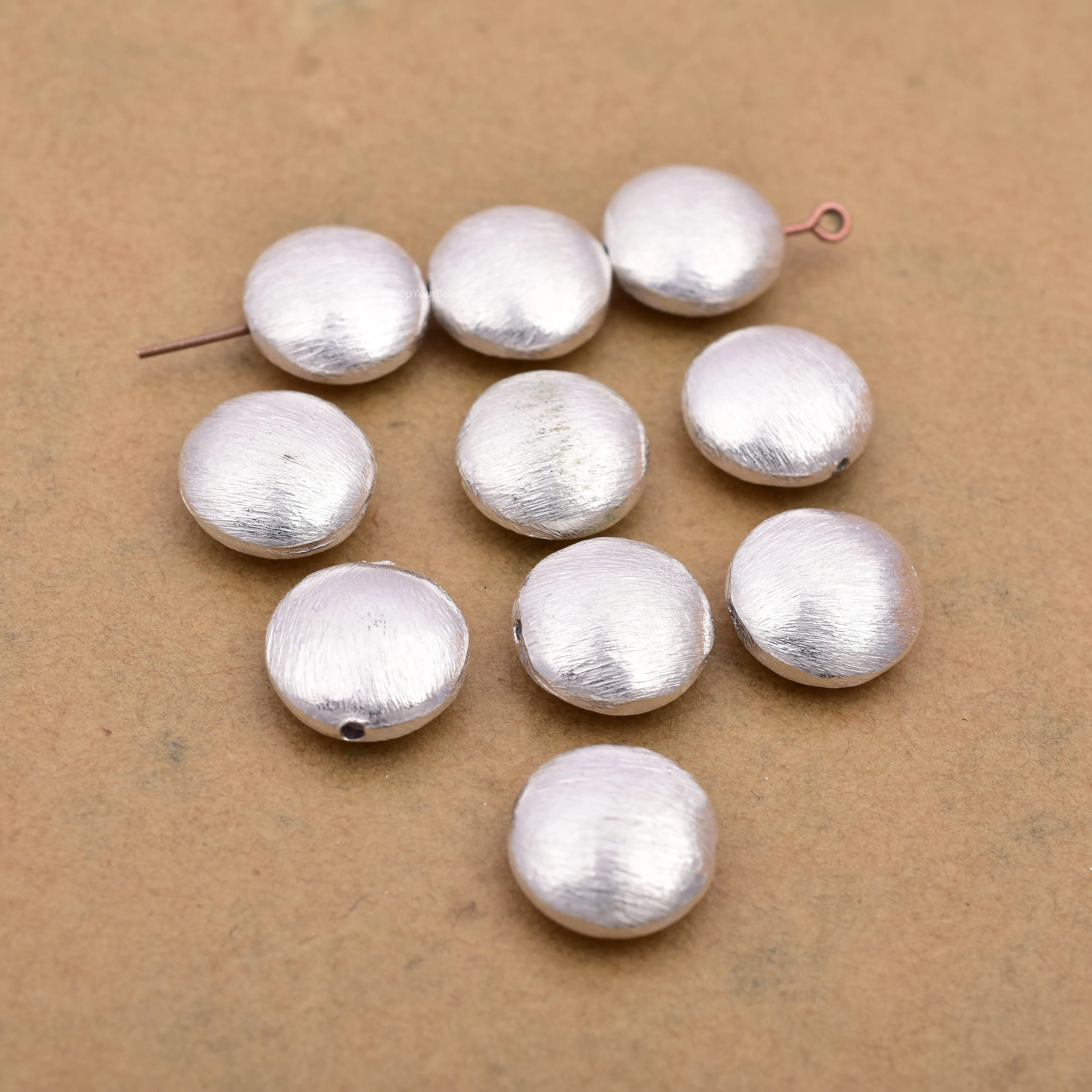 Silver Plated 12mm Saucer Spacer Beads