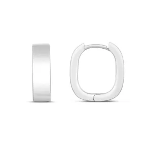 Silver Round Snap Hoops