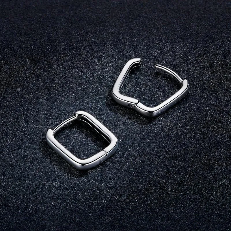 Silver Square Earrings