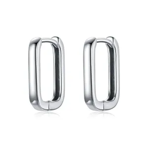 Silver Square Earrings