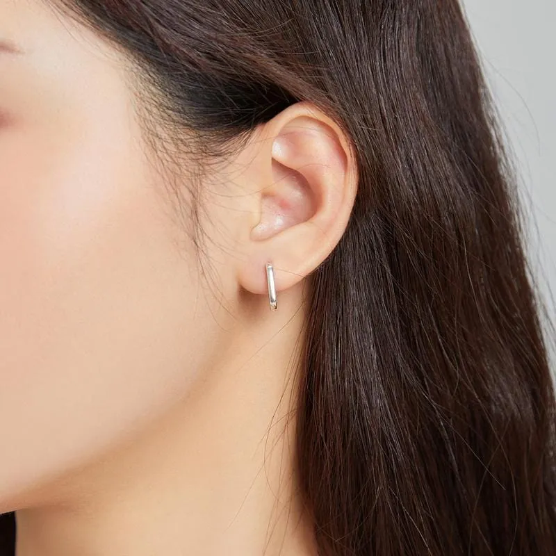 Silver Square Earrings