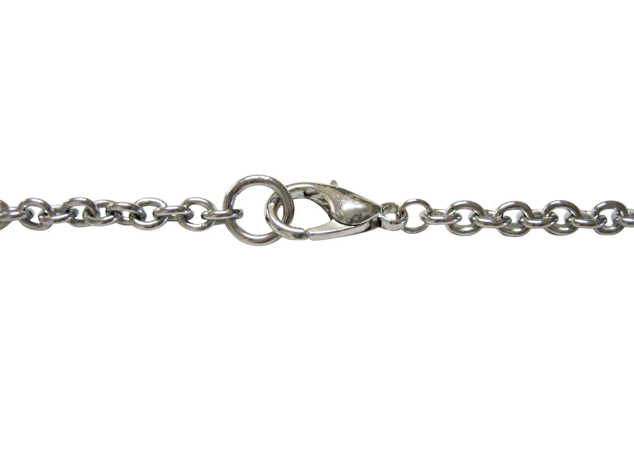 Silver Toned Etched Oval Ram Pendant Necklace