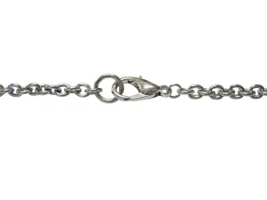 Silver Toned Etched Oval Side Facing Spider Pendant Necklace