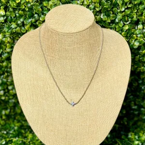 Silver with Silver Cross Necklace