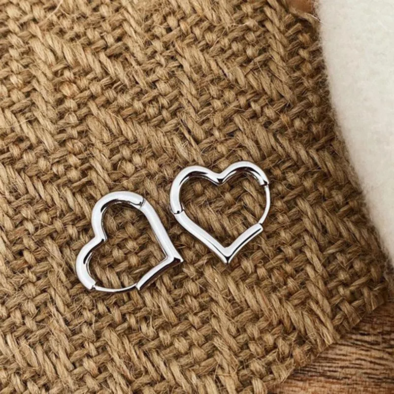 Simple Square Silver Plated Hoop Earrings For Women
