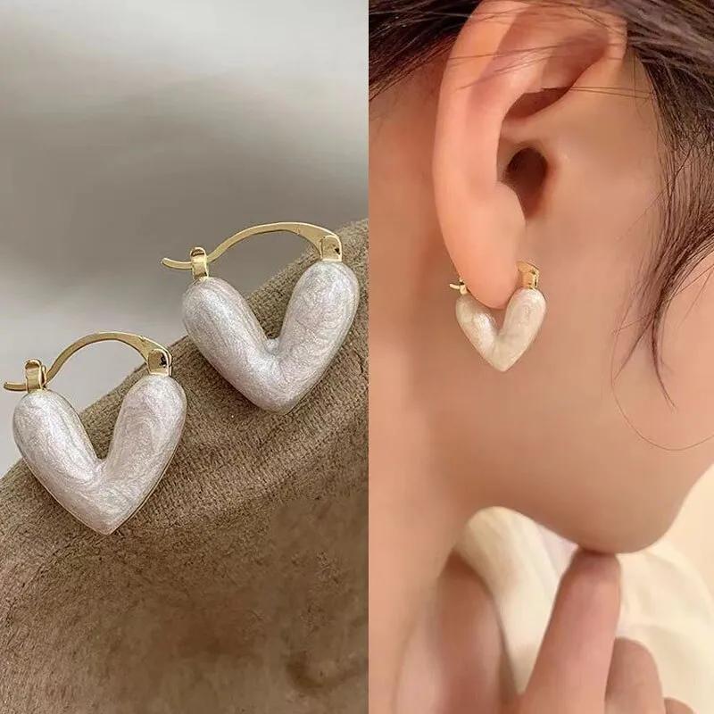 Simple Square Silver Plated Hoop Earrings For Women