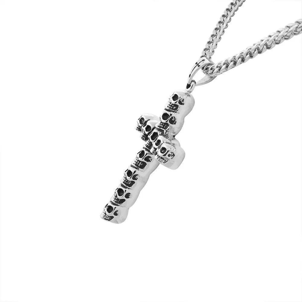 Skulled Cross Pendant