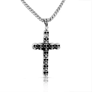 Skulled Cross Pendant