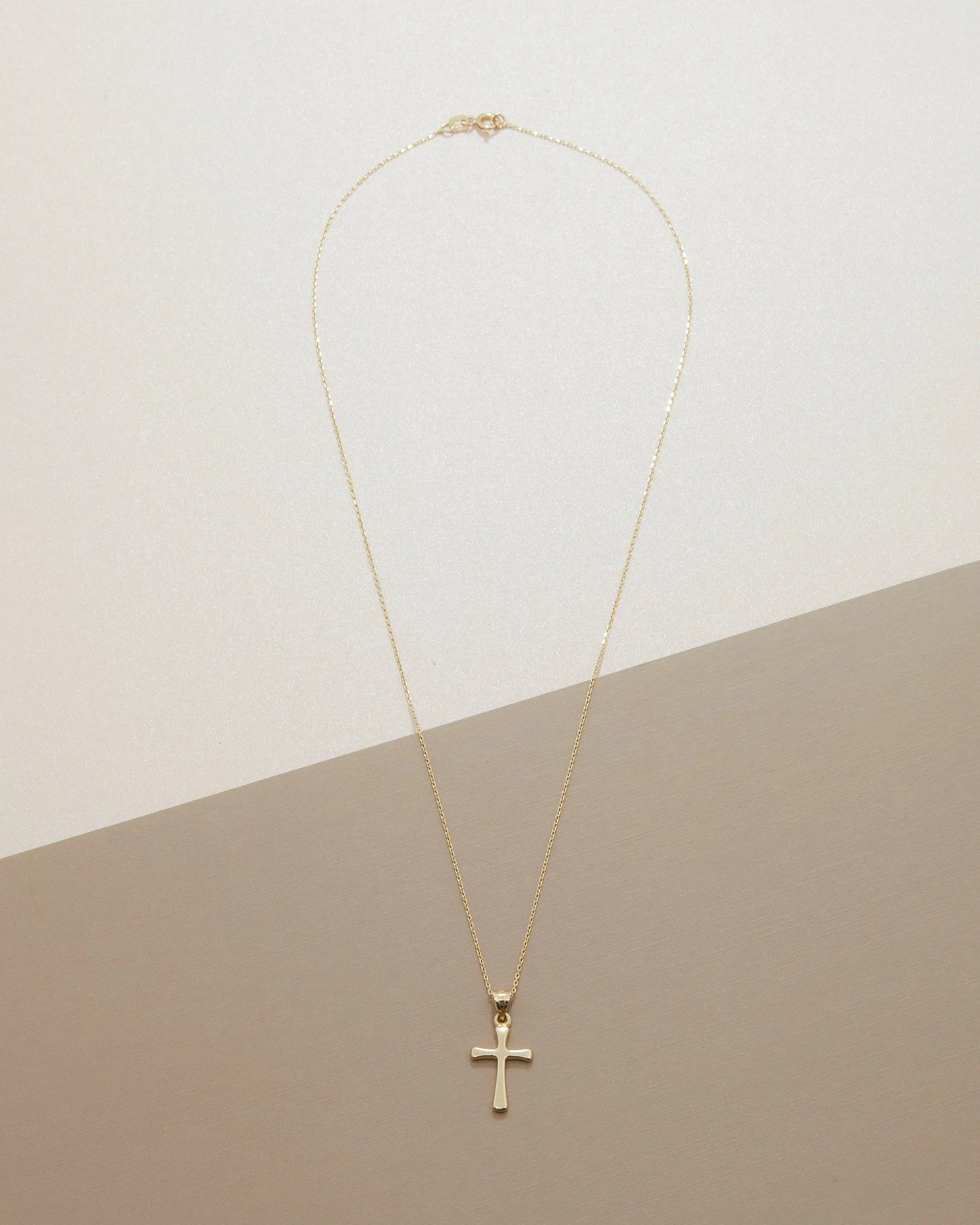 Small Cross Necklace - 18K Gold Vermeil