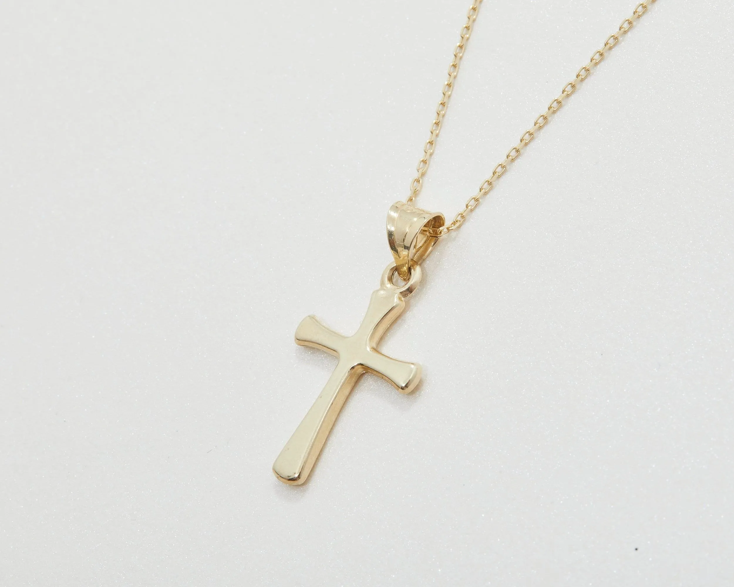 Small Cross Necklace - 18K Gold Vermeil