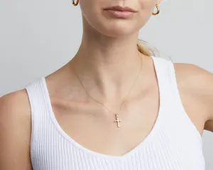 Small Cross Necklace - 18K Gold Vermeil