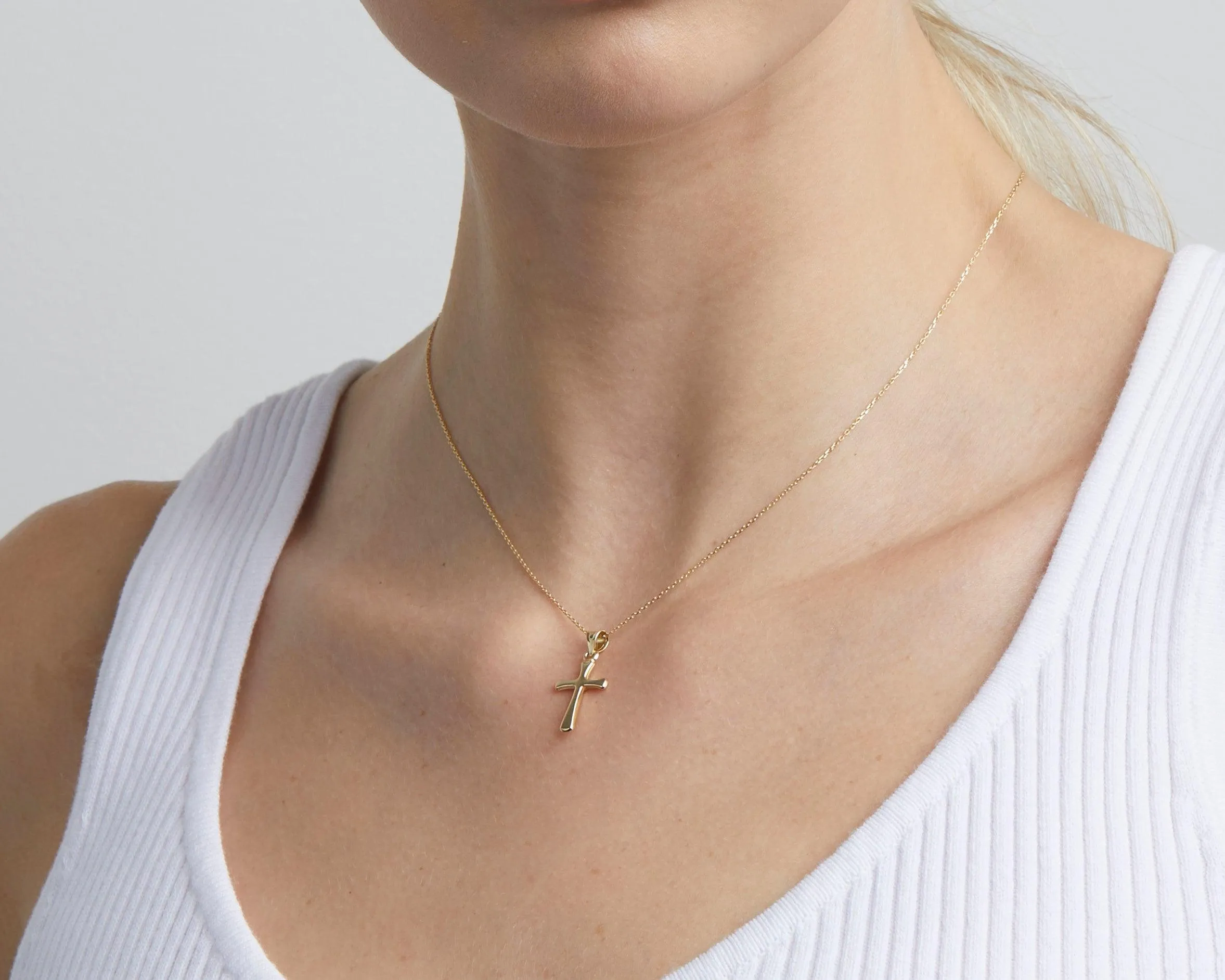 Small Cross Necklace - 18K Gold Vermeil