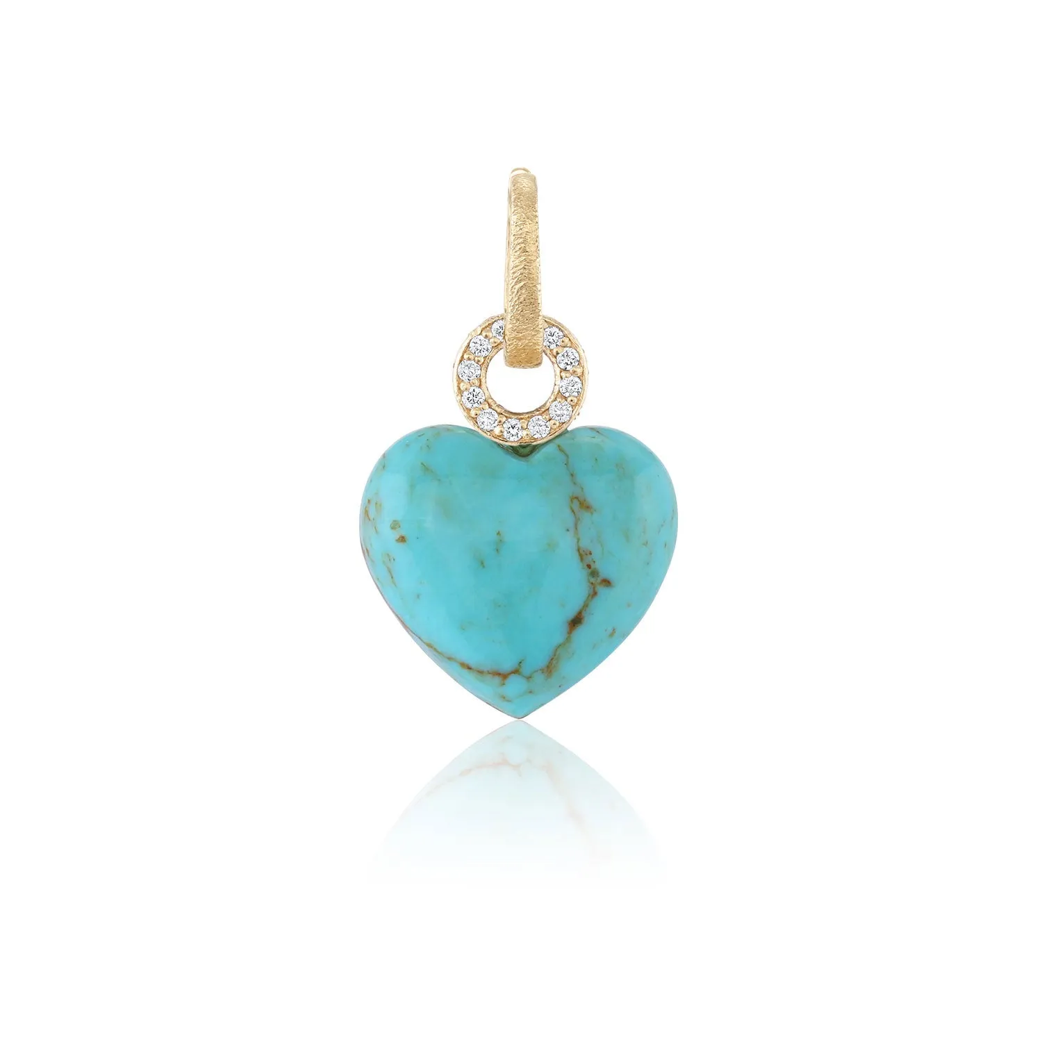 Small Harlow Turquoise Heart Charm