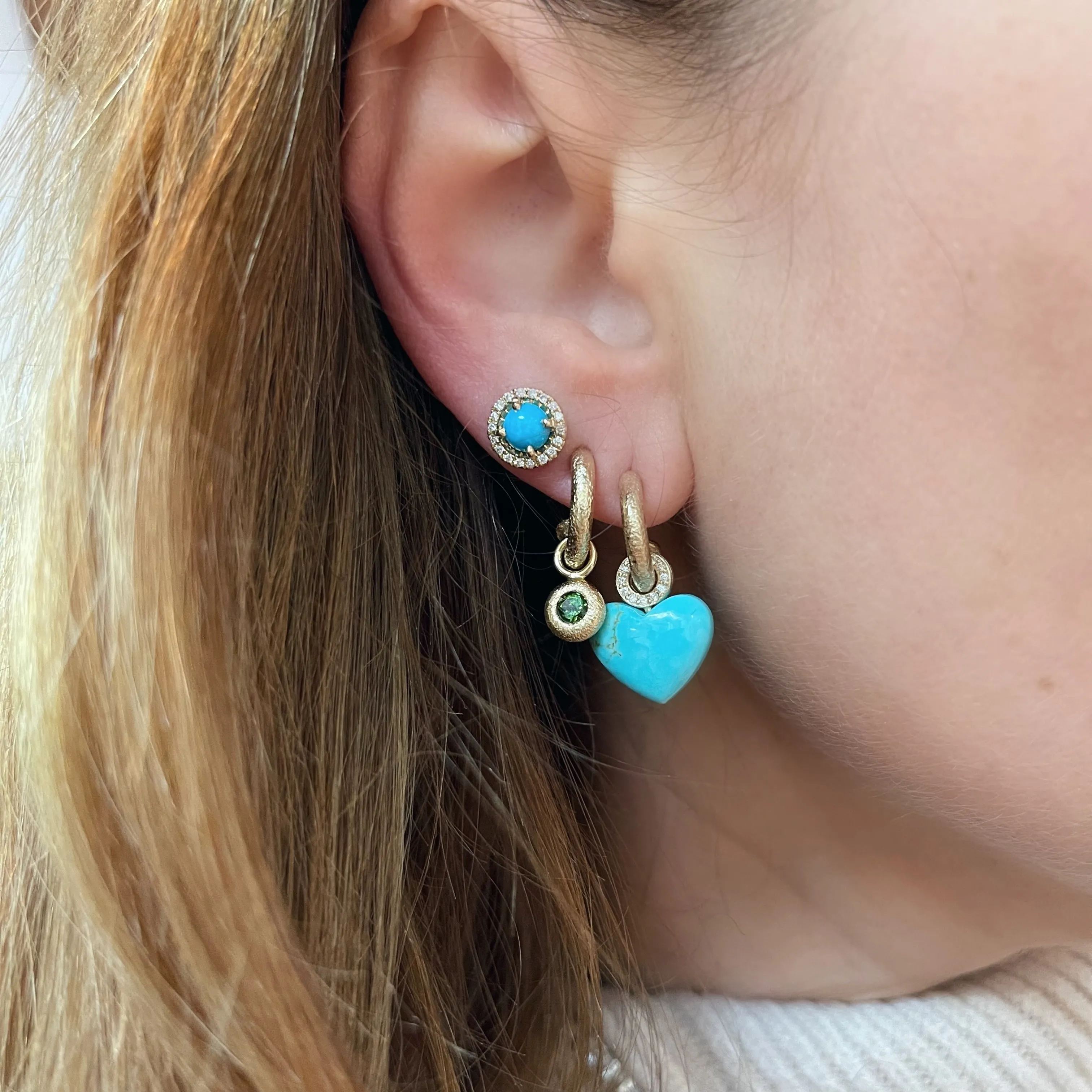 Small Harlow Turquoise Heart Charm