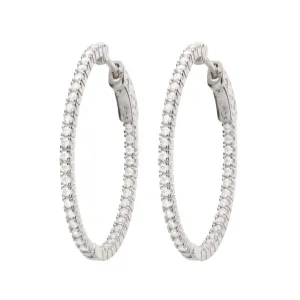 SMALL OVAL HOOPS, SILVER