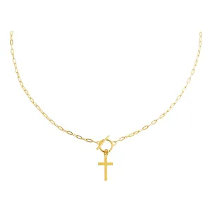 Solid Cross Toggle Necklace