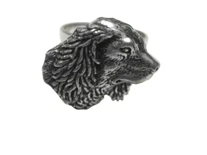 Spaniel Dog Head Adjustable Size Fashion Ring