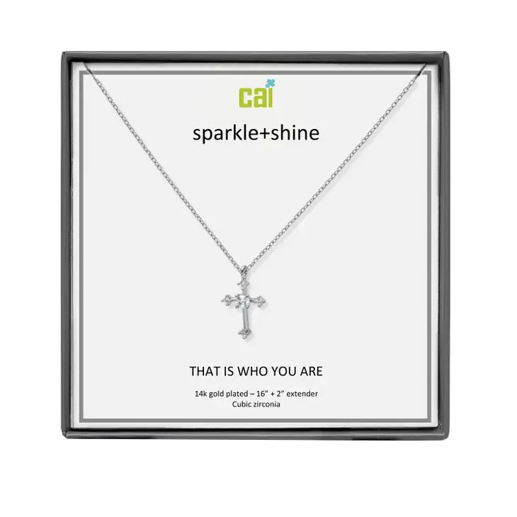 Sparkle   Shine Cross Necklace