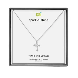 Sparkle   Shine Cross Necklace