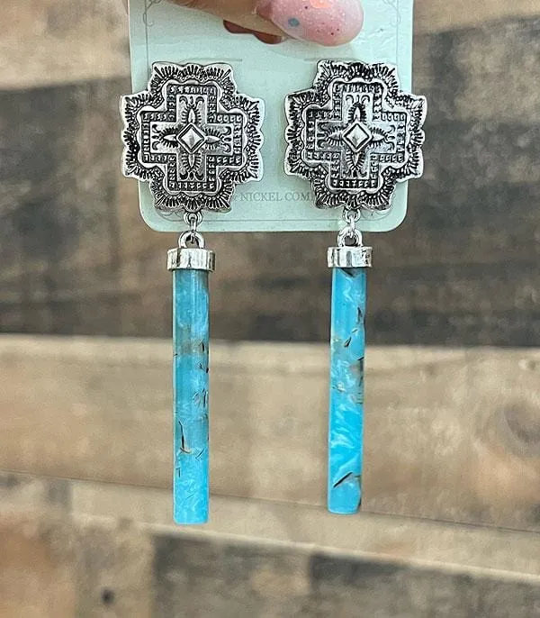 Spirit Falls aztec turquoise Earrings