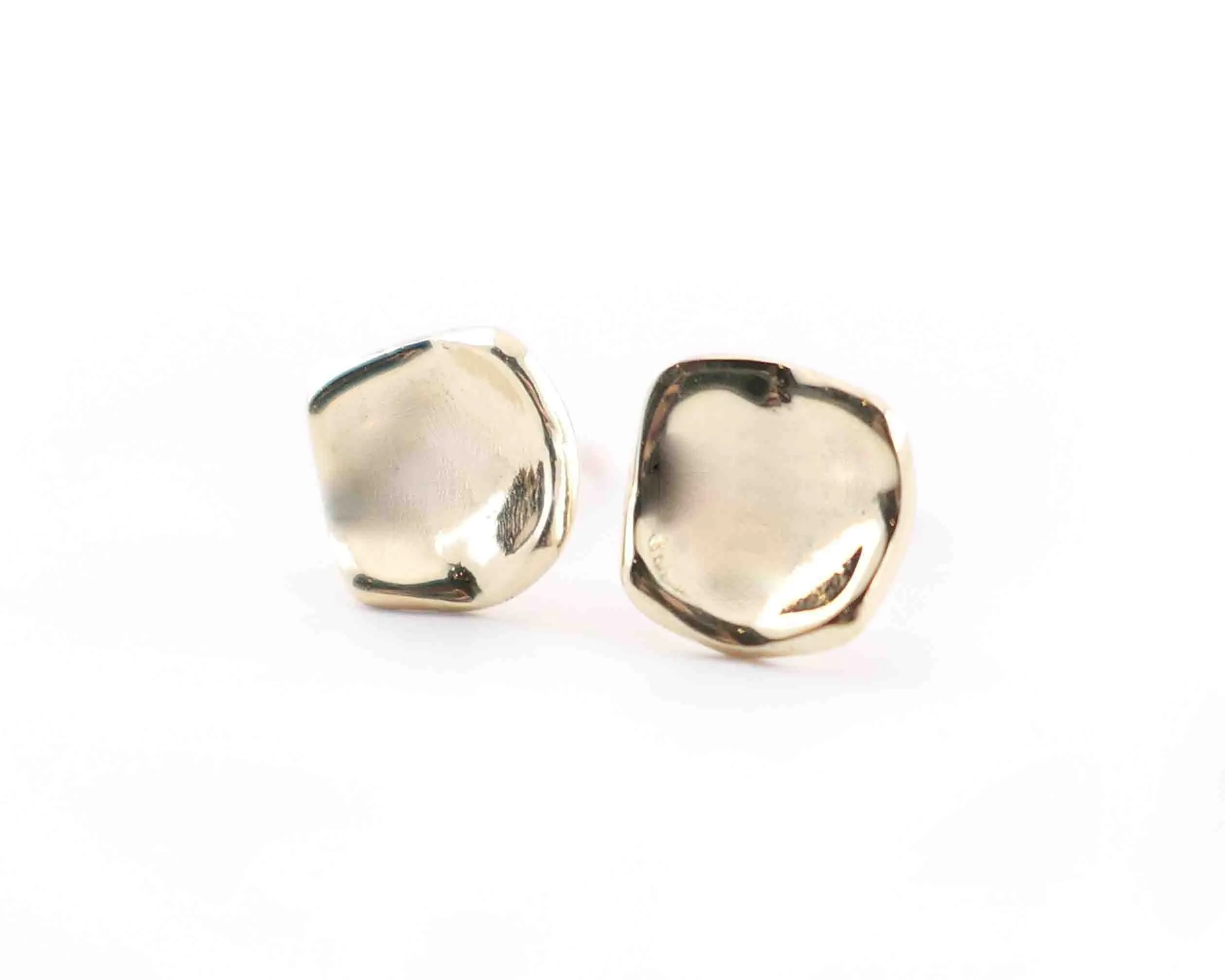 Square Curled Stud Earrings