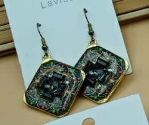 Square Dial Earrings