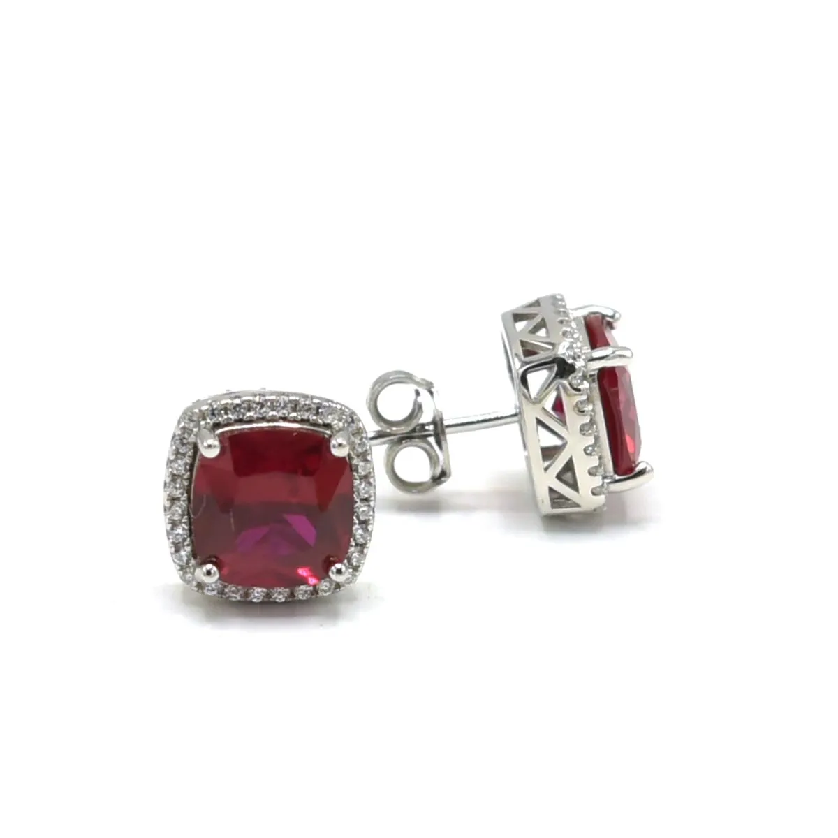 Square Stud Necklace Set