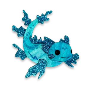 Squish Axolotl - brooch - Set of 4