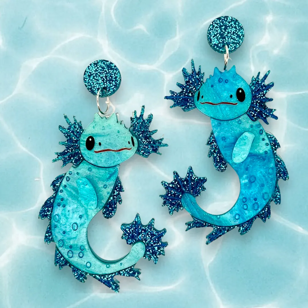 Squish Axolotl  - earrings