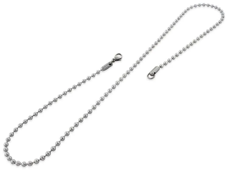 Stainless Steel 18" Bead Chain Necklace 3.0 MM