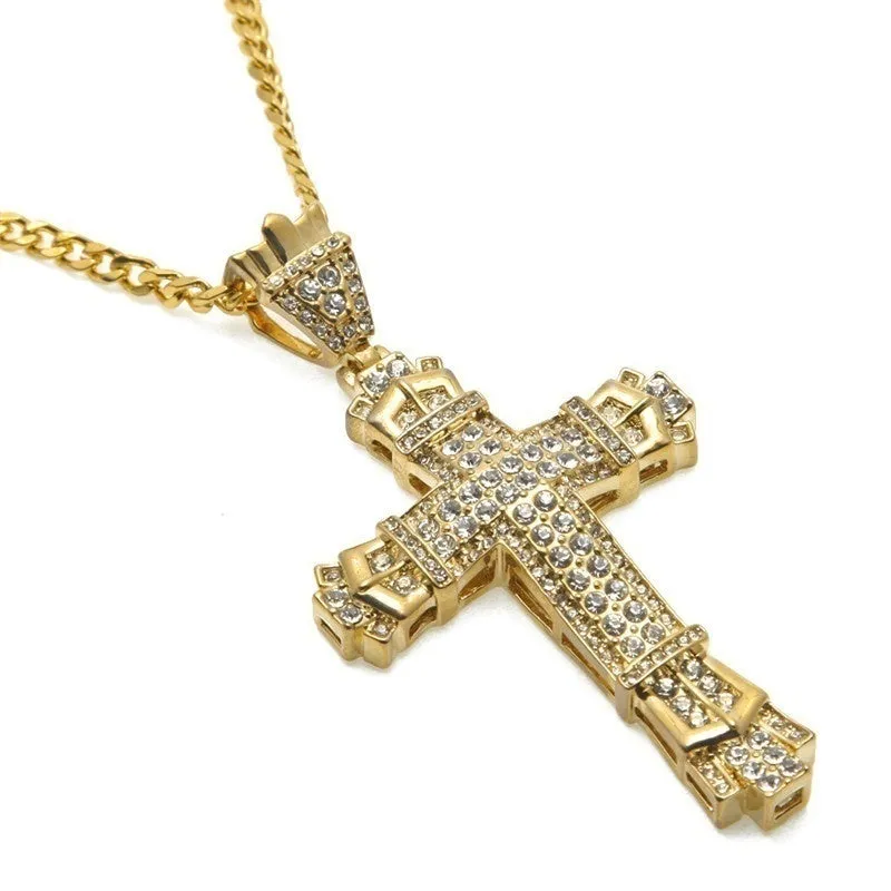 Stainless Steel Cross Pendant Necklace for Men