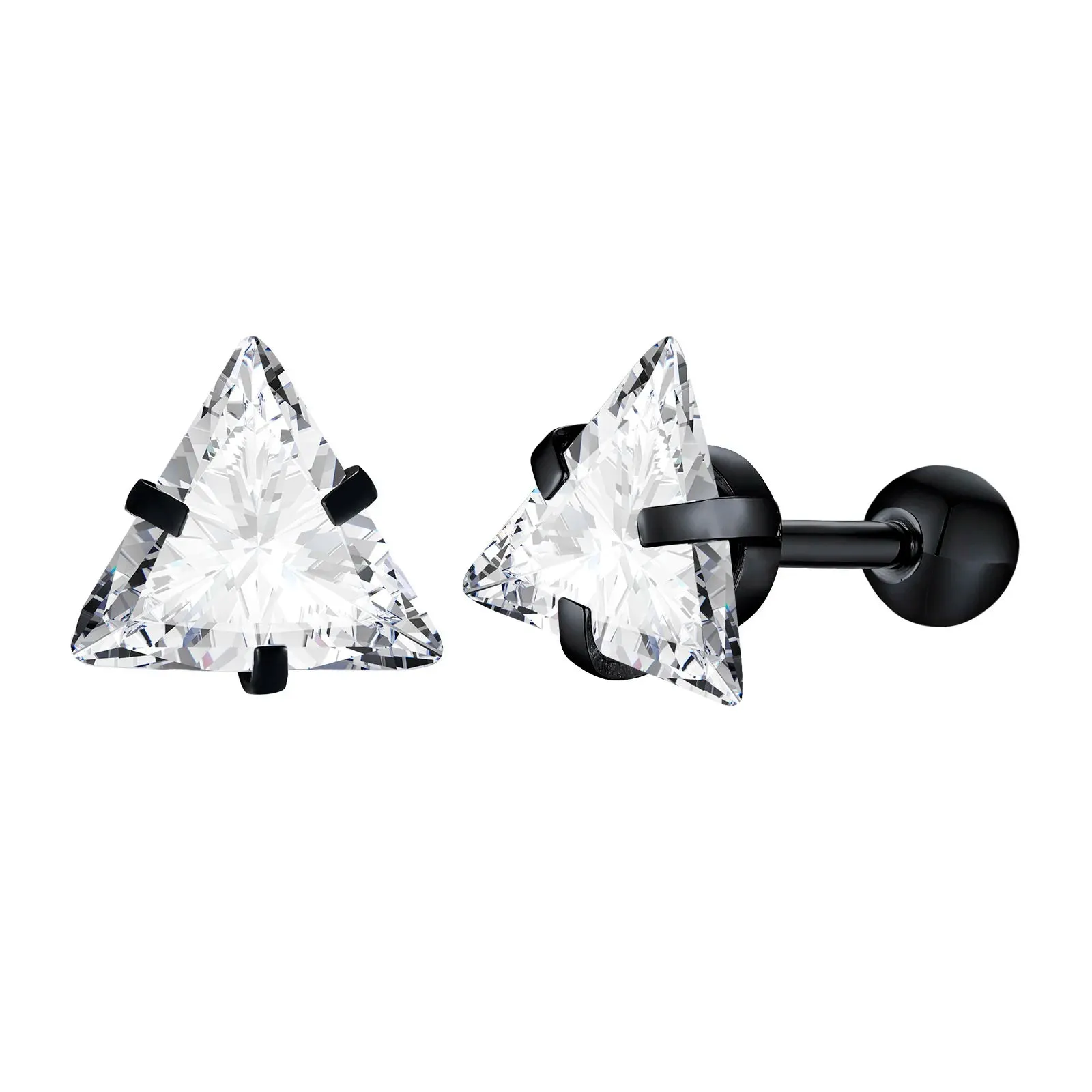 Stainless Steel Rock Punk Huggie Earrings For Men