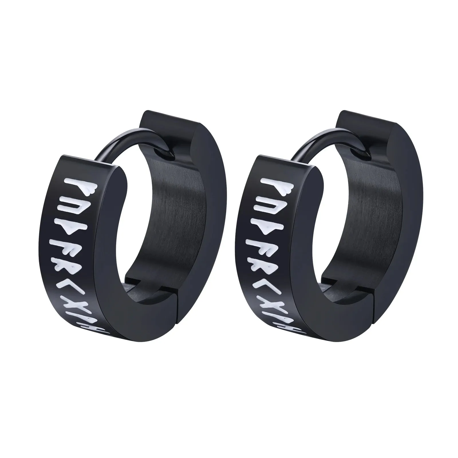 Stainless Steel Rock Punk Huggie Earrings For Men