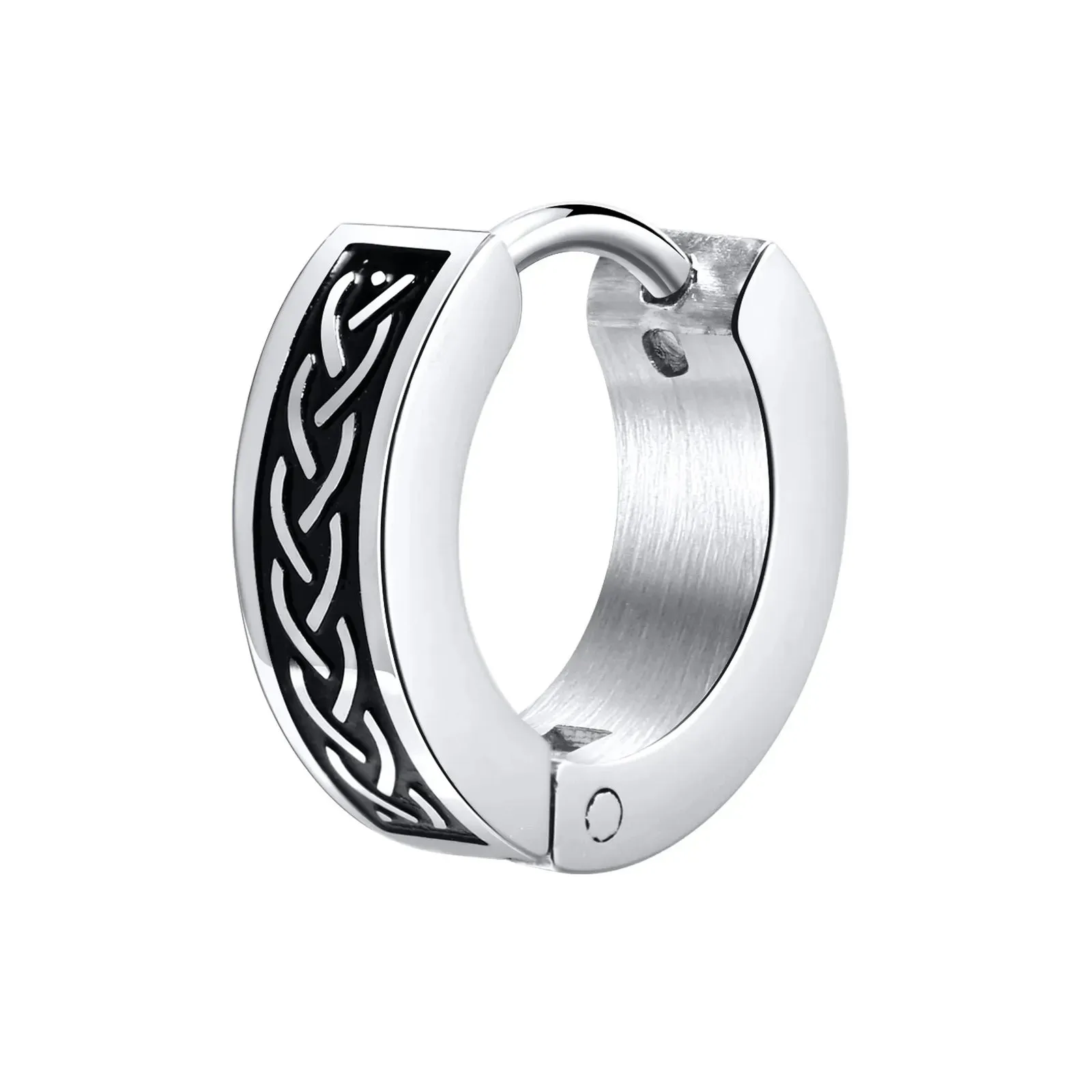 Stainless Steel Rock Punk Huggie Earrings For Men