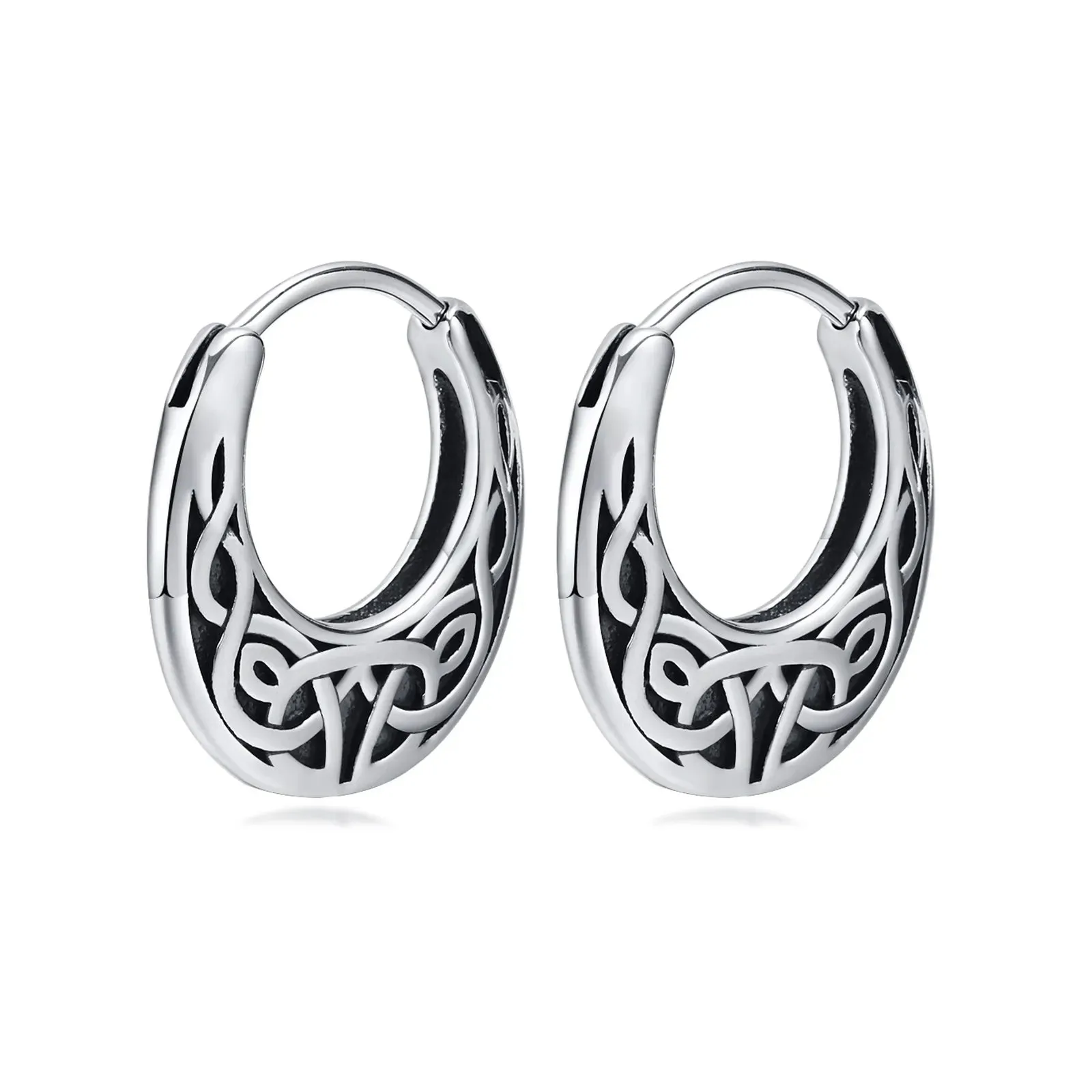 Stainless Steel Rock Punk Huggie Earrings For Men