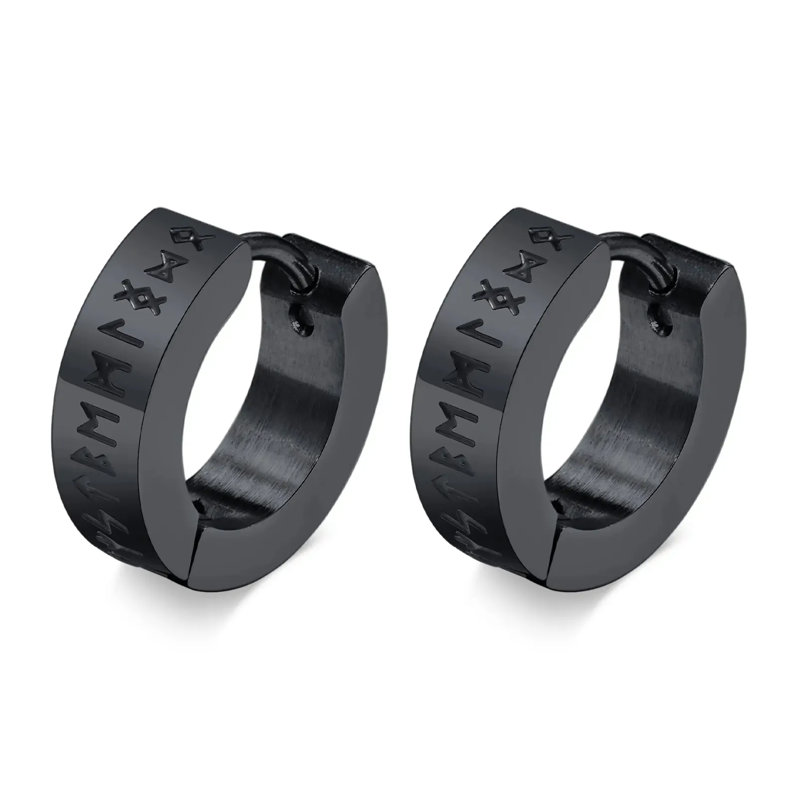 Stainless Steel Rock Punk Huggie Earrings For Men