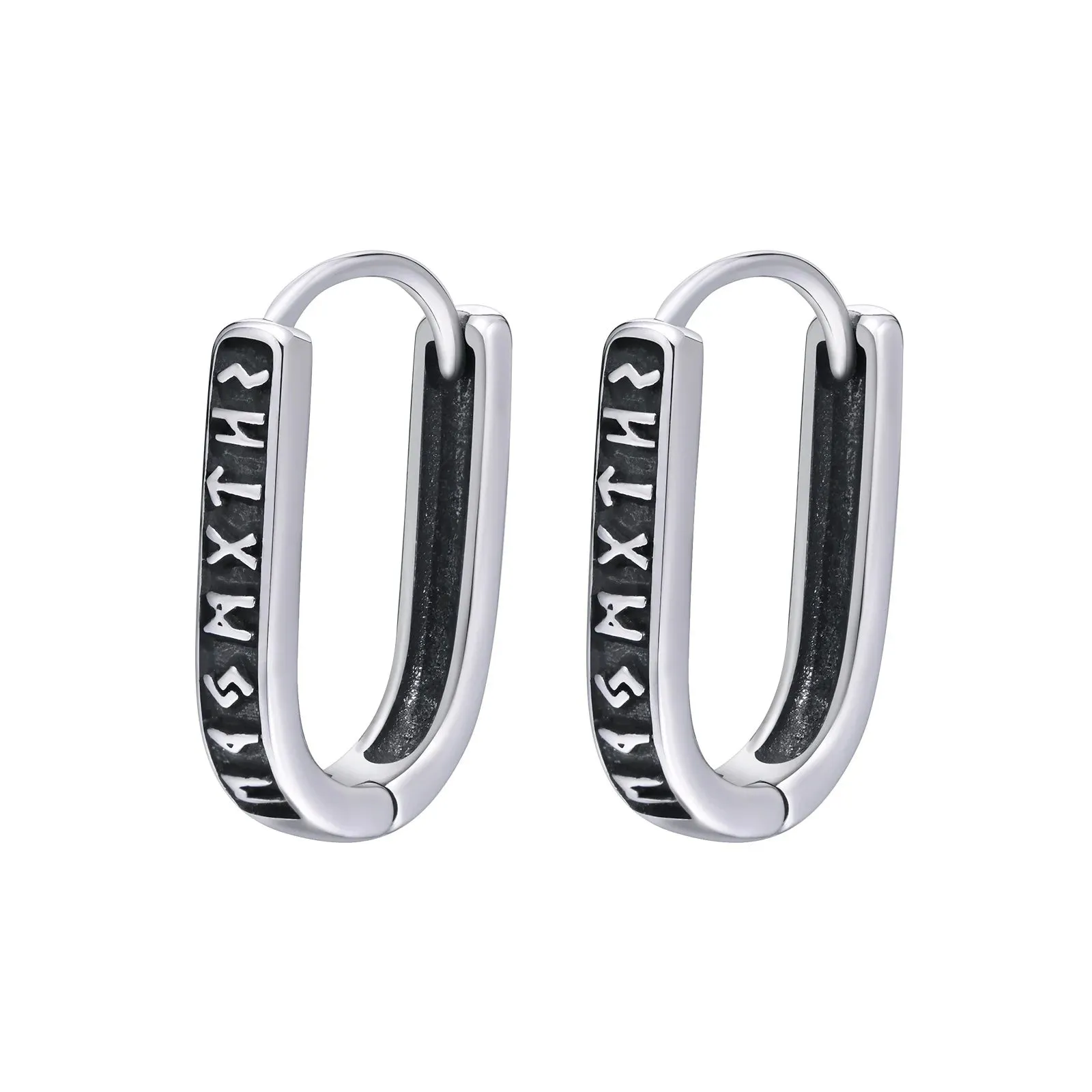 Stainless Steel Rock Punk Huggie Earrings For Men