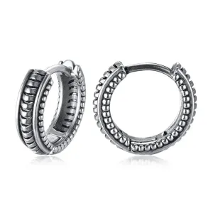 Stainless Steel Rock Punk Huggie Earrings For Men
