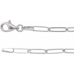 Sterling Silver 2.6 mm Paperclip-Style 16" Chain
