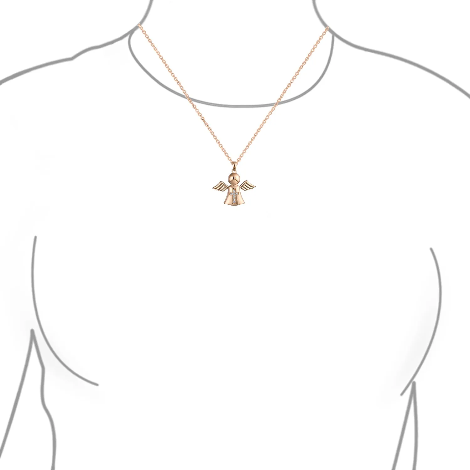 Sterling Silver Angel Cross Pendant Necklace with Bible Photo Locket Keepsake