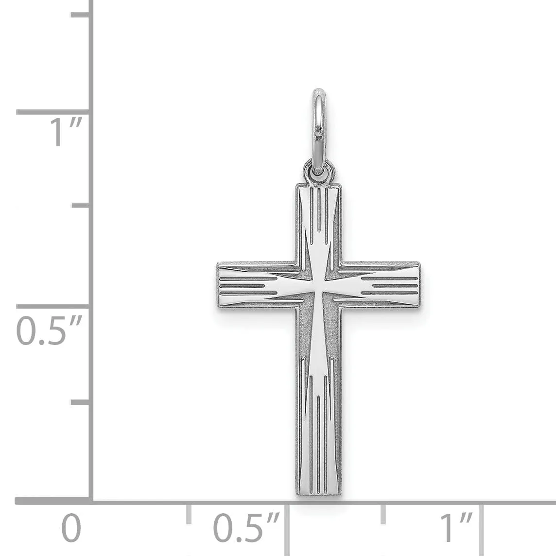 Sterling Silver Laser Designed Cross Pendant