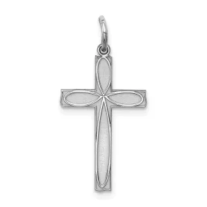 Sterling Silver Laser Designed Cross Pendant